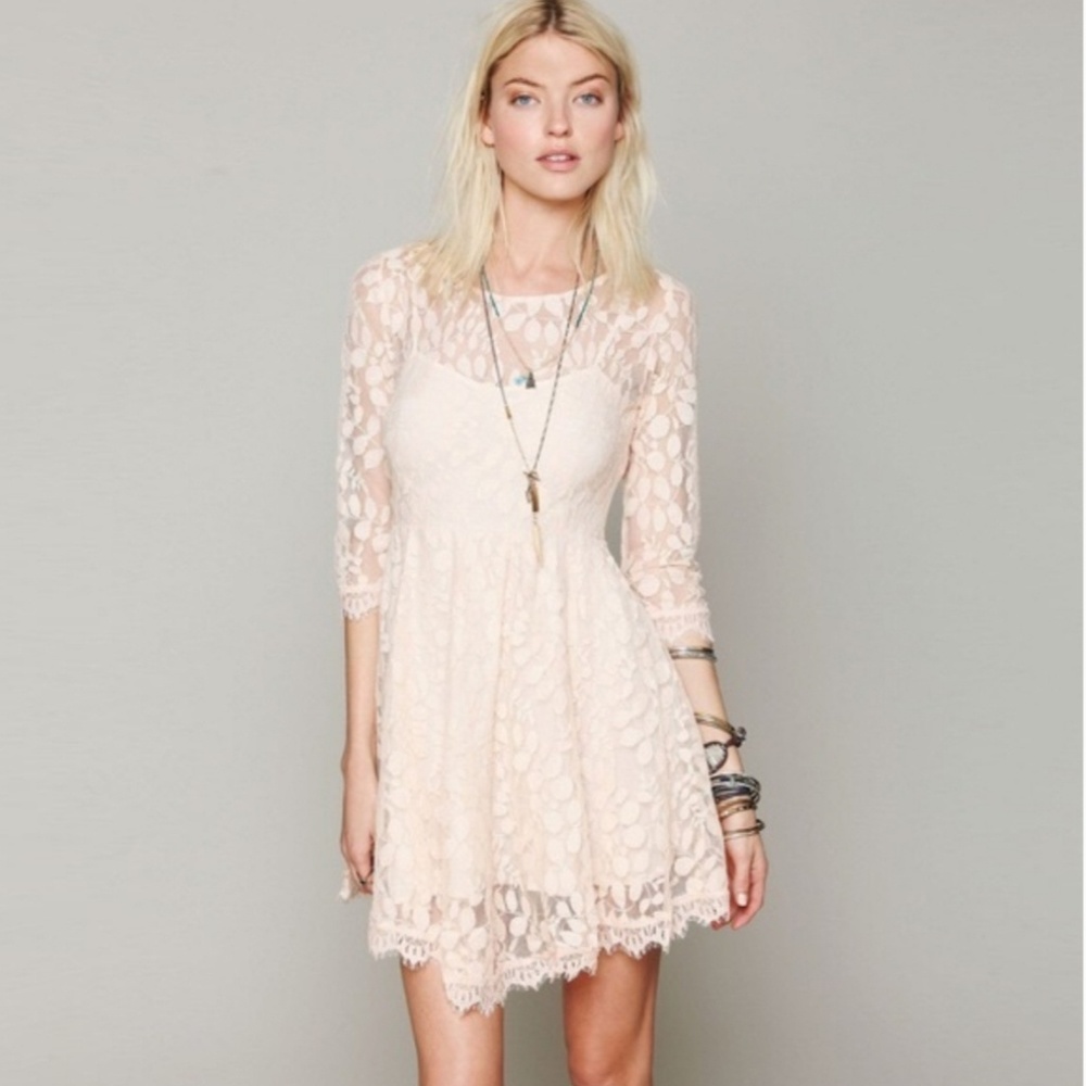Free People floral lace dress